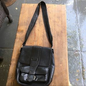 Vintage Leather Crossbody Satchel